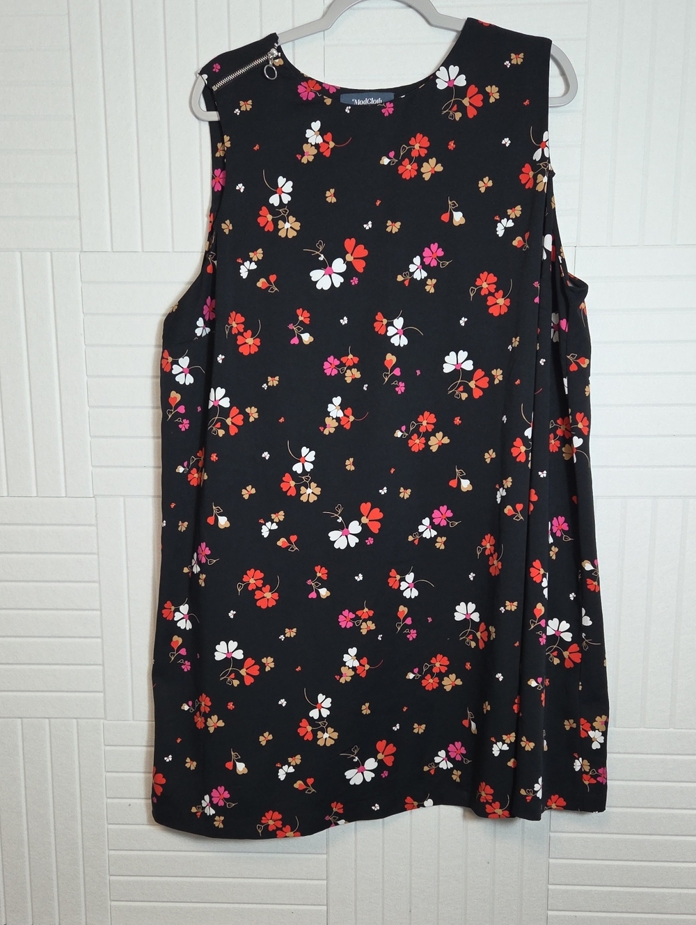 ModCloth Black Floral Zipper Detail Sleeveless Dress Size 3X